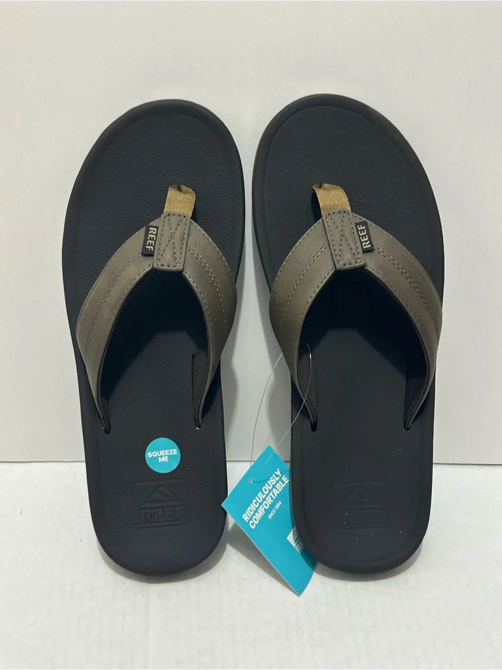 REEF JOURNEYER men's flip flop sandals Brown Olive, Size 10
